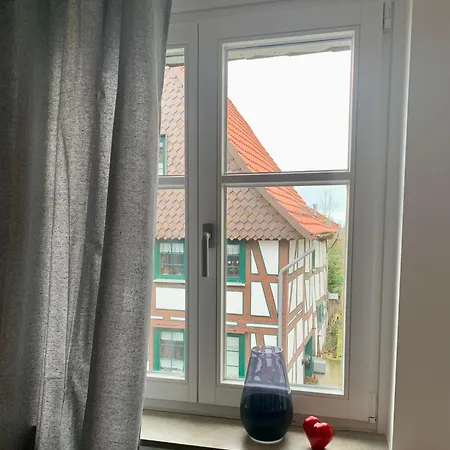 Ferienwohnung Im Fachwerkhaus Mit Balkon 아파트