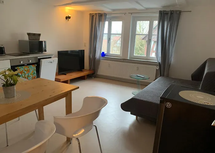 아파트 Ferienwohnung Im Fachwerkhaus Mit Balkon